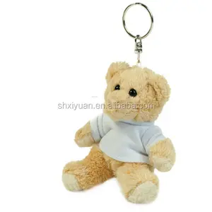 批发迷你廉价钥匙扣泰迪熊毛绒动物钥匙圈促销钥匙扣玩具