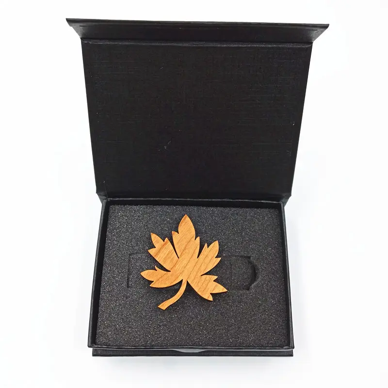 mens accessories wooden stylish business Maple leaves Brooches