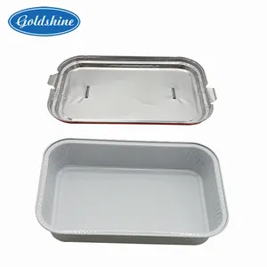 Folha de alumínio catering de alimentos recipiente caixa de embalagem para venda