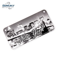 Logo personalizzato goffrato di alta qualità nuova York targa decorativa in alluminio auto in metallo targa per Souvenir