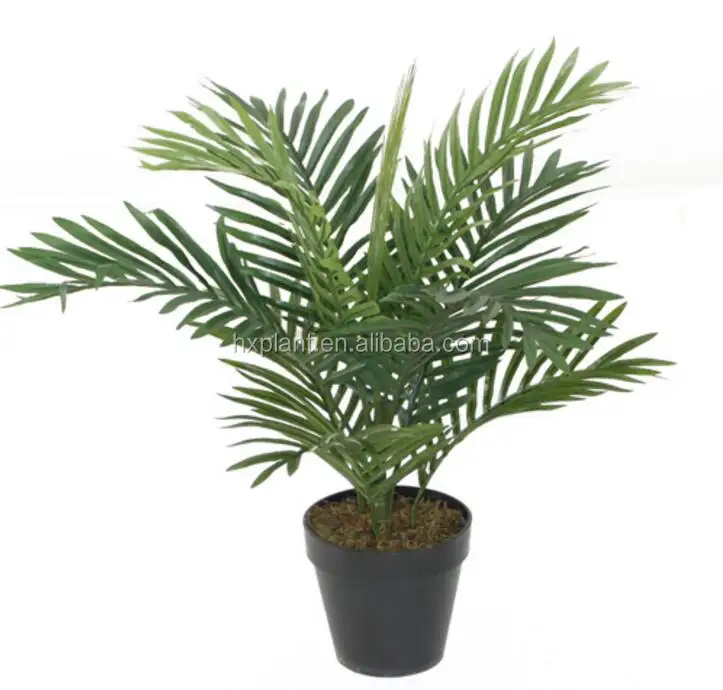 Best Home Goods Plastic Potted Fake Plant Small Artificial Areca Palm Tree