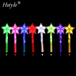 Hstyle Crianças Favor LED Colorido Brilho Varinhas no Escuro Estrela Fada Vara Princesa Acessórios Traje Princesa Varinha Estrela - Product Image 2
