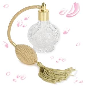Botol Penyemprot Parfum Vintage Bening 80Ml, Pompa Penyemprot Emas Panjang Bisa Diisi Ulang, Pompa <span class=keywords><strong>Atomizer</strong></span> Parfum Rumbai - Product Image 2