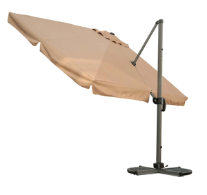 Sombrilla grande cuadrada de alta calidad, 3m x 3m, poste lateral, doble, de aluminio - Product Image 4