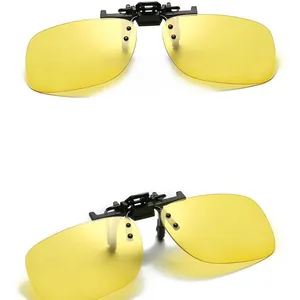 Поляризованные солнцезащитные очки переменного цвета c с клипсой ночного видения для вождения