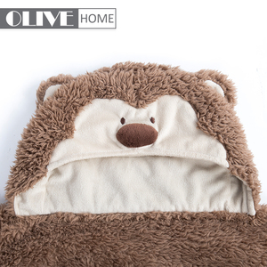 2018 Super suave Sherpa algodón Animal bebé <span class=keywords><strong>polar</strong></span> Manta con erizo campana - Product Image 2