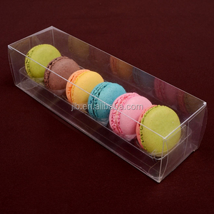 ¡Caliente vender! Macaron caja de embalaje con claro pvc ventana Macarons caja con bandeja de plástico