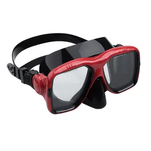 Masque de plongée durable et merveilleux pour adultes, lunettes de natation en verre trempé coloré avec cadre en PC, plastique liquide certifié CE en silicone