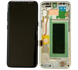 Lcd עצרת עם מסגרת לסמסונג גלקסי S8 בתוספת G955 G955F lcd עם מסגרת