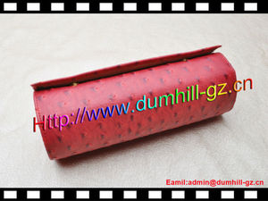Sac à cosmétiques cylindrique pour femmes en cuir d'autruche tendance, trousse de <span class=keywords><strong>maquillage</strong></span>, boîte élégante pour bijoux - Product Image 4