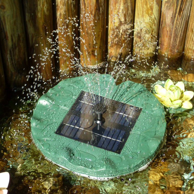 荷叶漂浮太阳能喷泉池塘水泵水景喷泉小型实用室外迷你花园喷泉