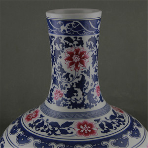 Vaso Decorativo in Porcellana <span class=keywords><strong>Blu</strong></span> e Bianca Fatto a Mano Cinese Antico per Casa e Hotel - Product Image 2