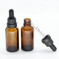 Bouteille d'huile essentielle en verre, bleu ambre Transparent, pipette pour remise de diplôme, 1oz, 30 ml, 1 pièce