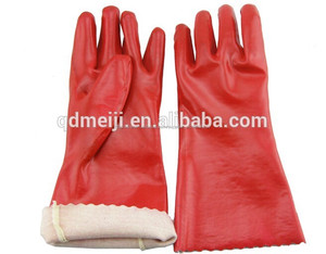 2015 Hot sale cheap price PVC coated woven bracelet safety anti - acid gloves - Product Image 4