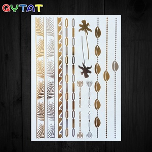 Tùy chỉnh chất lượng kim loại hình xăm tạm thời hình xăm vàng dán không thấm nước sexy mát hiện đại Flash Tattoo/ Tatoo/tatto/tato - Product Image 2