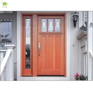 simple design knotty alder solid wood exterior single french door