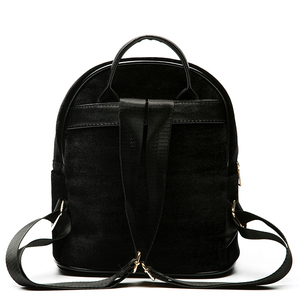 Ba Lô Nhung Nữ Chần Bông Màu Xanh Dương, Ba Lô Nữ Bằng Nhung Mềm Màu Sáng - Product Image 4