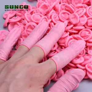 Maleisië Natuurlijke Latex <span class=keywords><strong>ESD</strong></span> Roze Vinger Babybedjes Voor Semi-Dirigent en Cleanroom - Product Image 1