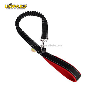 반사 무거운 의무 강한 번지 스트레치 개 가죽 끈 패딩 핸들 - Product Image 4