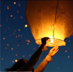 Offre Spéciale nouveaux produits pour voler des ballons à air chaud en papier lanterne ciel