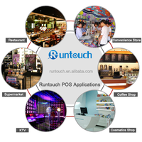 Runtouch RT-6800 вы получаете больше прибыли Windows dual touch pos Кассир для еды-заказа