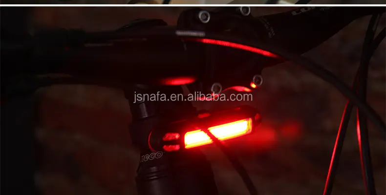 USB قابلة لإعادة الشحن الدراجة أضواء خلفية/COB مصباح الدراجة/دراجة أضواء سلامة