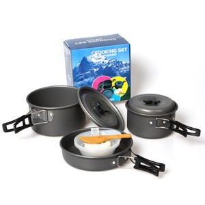 10 Buah Peralatan Memasak Luar Ruangan <span class=keywords><strong>Camping</strong></span> Hiking Picnic <span class=keywords><strong>Set</strong></span> Peralatan Masak Terbaik - Product Image 4