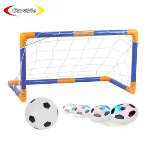 Hover futbol topu hava gücü futbol disk gol LED ışık ve çocuklar için oyuncak