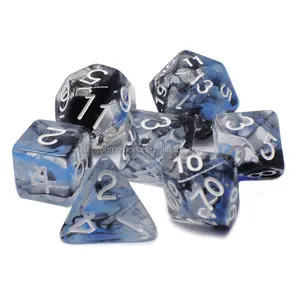 New design Starfield RPG Dice Set, Nebula Dice For Dungeons and Dragons RPG, Red Color Starfield Dice