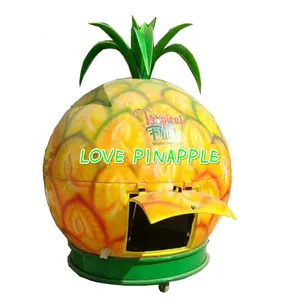 fruit juice bar creative outdoor design fiberglass pineapple kiosk for sale