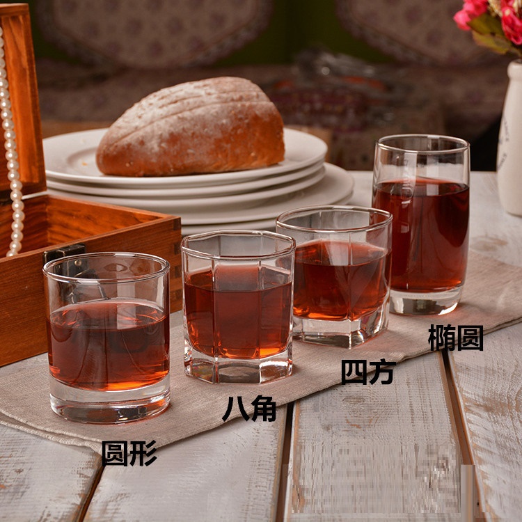 Round drinking glass whiskey cups  whisky glass thick bottom whiskey glass