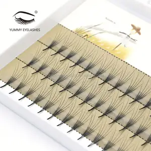 Manufacturer individual lashes wholesale knot free cluster eyelashes
