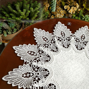 Stile europeo pizzo di natale tavolo <span class=keywords><strong>da</strong></span> pranzo <span class=keywords><strong>runner</strong></span> moderna calda di vendita del merletto stuoia di tabella e <span class=keywords><strong>runner</strong></span> - Product Image 4