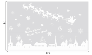 Décorations de Noël en vinyle pour vitrines de magasins, autocollants muraux pour les fêtes - Product Image 5
