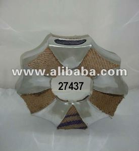 Luxury Very <b>Cheap</b> Wholesale Rate Home Decorative Metal Flower <b>Vase</b> with Gunny Decoration - Product Image 1