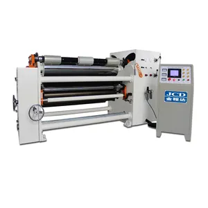 Automatic label paper roll cutting and rewinding machine