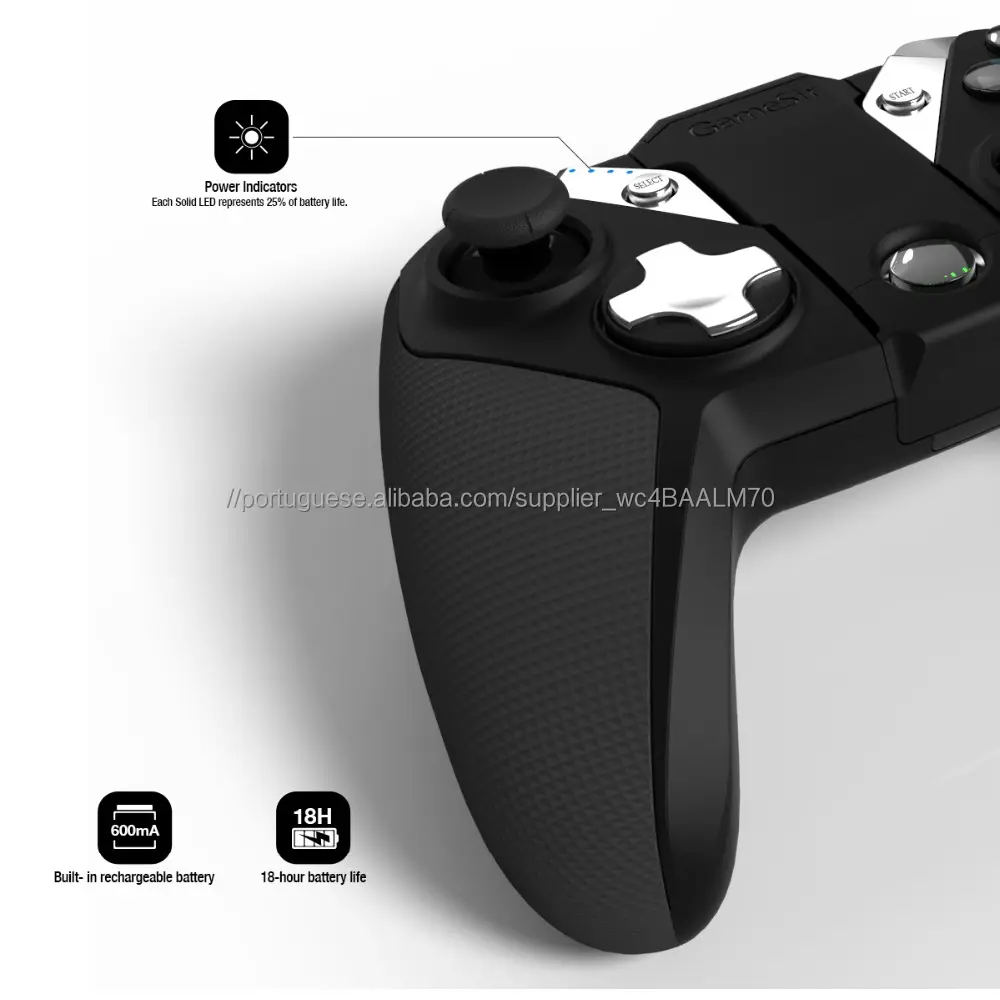 GameSir Controlador Do Jogo Do Bluetooth com Clip para o Telefone Android/Tablet/Box TV/Samsung/Emulador/VR gamepad (Preto)