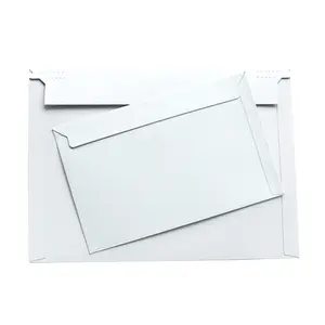 사용자 정의 재활용 봉투 엄밀한 종이 흰색 판지 종이 재활용 봉투 인감 Peal