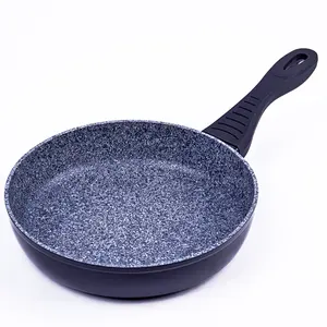 2020 hot sale Aluminum granite coating high quality forged frying pan nonstick fish frypan with induction bottom cooking pans