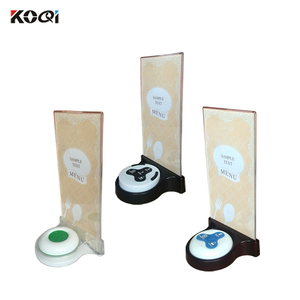 Restaurant table menu holder base fit for KOQI call bell button