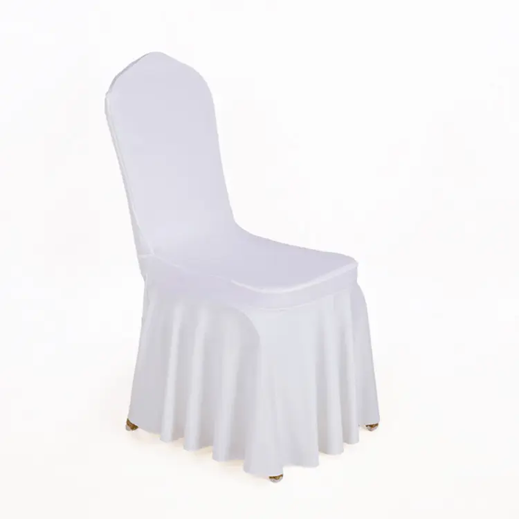 White Thickened Party Banquet Hotel Wedding Chair Cover