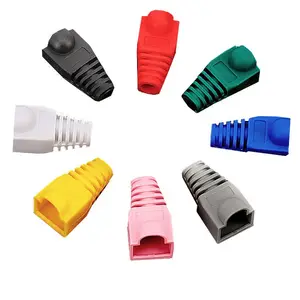 Renkli RJ45 Cat5e Cat6 Ethernet Ağ Fişi Kılıf RJ45 Fiş Kapağı Önyükleme