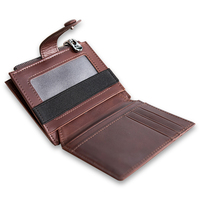 Casing Kulit Lipat Dua Rfid Desain Cantik Dompet Kartu Dompet Koin Kulit