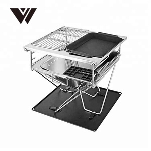 S.S.S.S. Pliant Portatif de Charbon de Bois De Barbecue Pour La Cuisson En Plein Air Camping Randonnée Pique-Nique - Product Image 1