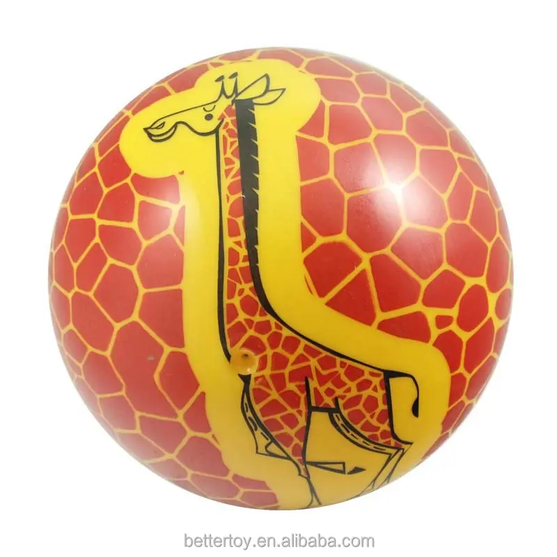 whole printing wild animal giraffe non-toxic pvc 360 degree full colorful print inflatable kids toys balls