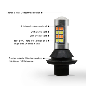 1156 BAU15S Ba15s T20 7440 42SMD 3156 LED Switchback <strong>Light</strong> Canbus Auto DRL <strong>Running</strong> <strong>Light</strong> Parking Bulbs Turn signal <strong>Light</strong> - Product Image 5