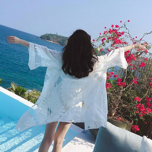 YOUME Pareo <span class=keywords><strong>de</strong></span> Playa con Bordado Floral para Mujer, Túnica <span class=keywords><strong>de</strong></span> Playa, Cardigan para Bikini, Traje <span class=keywords><strong>de</strong></span> <span class=keywords><strong>Baño</strong></span>, <span class=keywords><strong>Ropa</strong></span> <span class=keywords><strong>de</strong></span> <span class=keywords><strong>Baño</strong></span> - Product Image 5