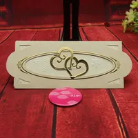 Cartão de convite casamento romântico elegante, estilo de bolso, convite para casamento/áfrica, cartão de convite para casamento