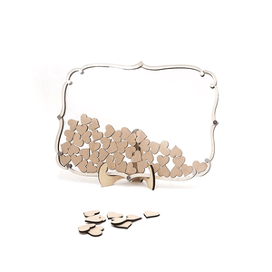 Libro de invitados con corazón de madera, corte láser, para <span class=keywords><strong>boda</strong></span>, <span class=keywords><strong>2022</strong></span> - Product Image 4