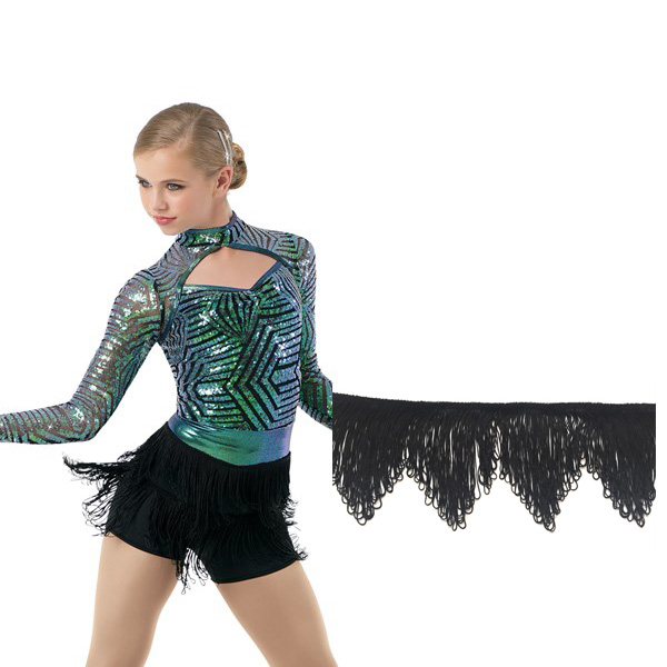 Эластичная звезда с бахромой и шевроном для танцевальной одежды, платьев, юбки